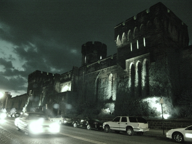 Eastern State Penitentiary at night • Credit: Sean Kelley/Eastern State Penitentiary